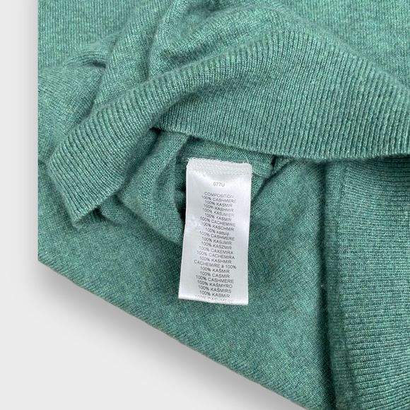 $616 PAUL SMITH 100% CASHMERE Green Crewneck Long Sleeve Sweater Mens Size M - Picture 15 of 16